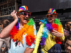 Thousands of partygoers line the route of Pride in london 2016